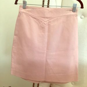 Pink real leather skirt size 40
